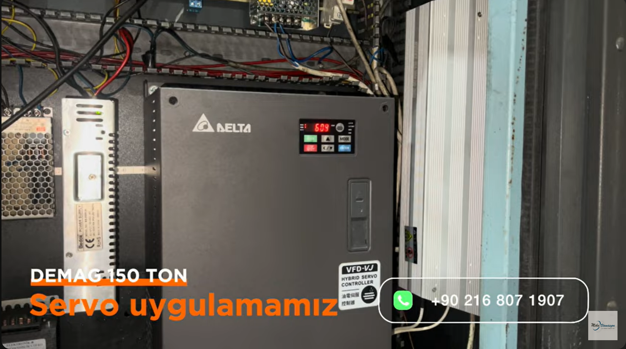 Servo enerji tasarrufu uygulamamız Demag 180 Ton
